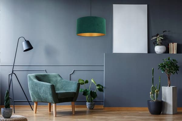 PENDEL LOFT LAMPE GULD LAMPE SKÆRM FLØJL
