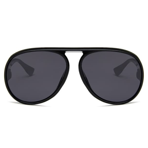 Sorte Aviator Pilot Solbriller Mørkt Glas