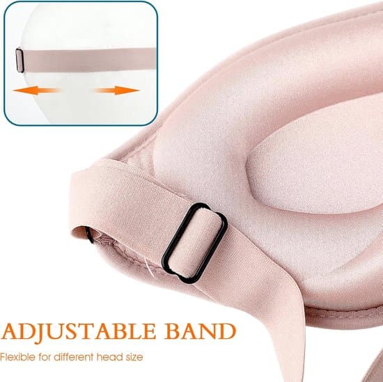 3D Silk Memory Foam Sleep Mask - Pink
