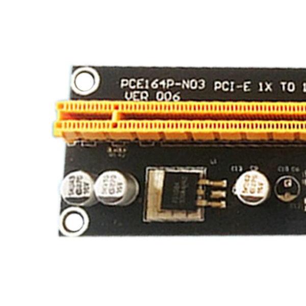 PCI-E Riser -korttisetti PCIe 1X - 16X sovitin 4Pin SATA virta USB 3.0 kaapeli BTC