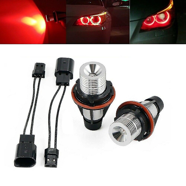 8000K Røde LED Angel Eye Marker Halo Pærer Lamper til - E39 E53 E60 E63 E64 E66 E87 5 6 7 X3 X5