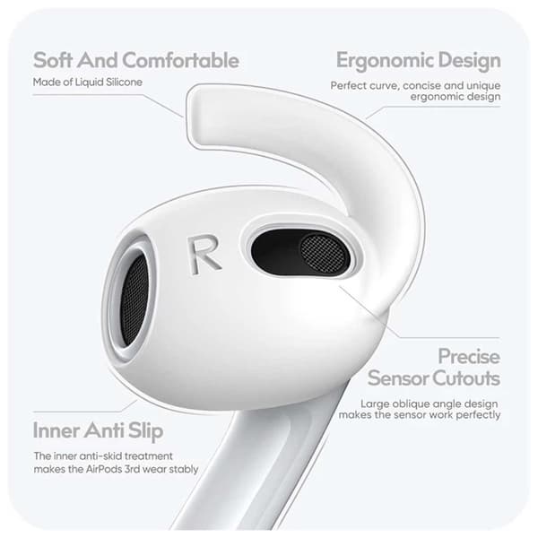 AirPods 3 Earhooks - Silicone Earhooks Black