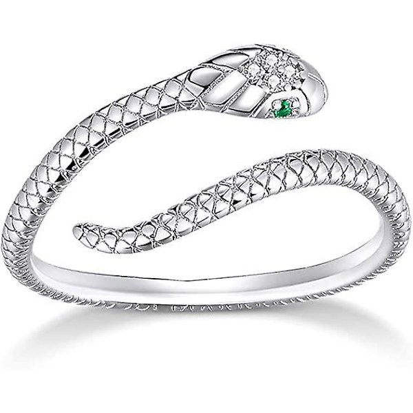 925 Sterling Silver Justerbara Öppna Silver Ringar, Silver Platinum Plätering Delikat Ringar Smycken