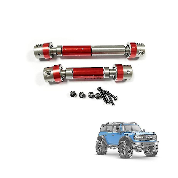 2 kpl Metalliset Vetoakselit CVD Vetoakselit TRX4M -4M 1/18 RC-kiipeilyautolle Parannus Osia Tarvikkeita