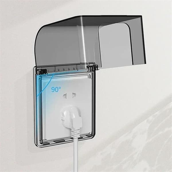 Waterproof Socket Cover 2 Pieces Waterproof Socket Cover Socket Cover Wall Socket Cover Splash Guard Self-Adhesive Socket Cover Plug Cover