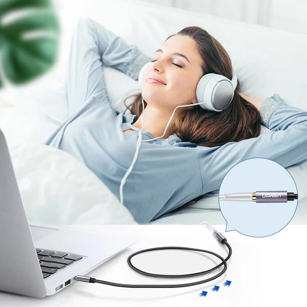 Ugreen-sovitin minijack 3,5 mm 1m sininen (AV118)