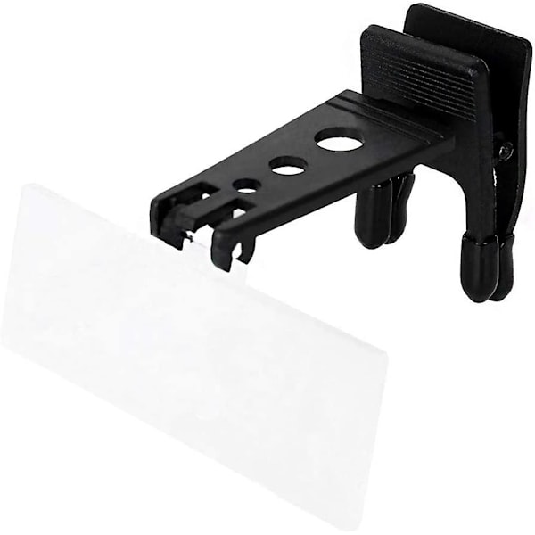 Clip-on-lupp för glasögon med 3 utbytbara linser, Clip-on och fäll upp handsfree 1,5X 2,5X 3,5X för läsning, handarbete, hobby, karta