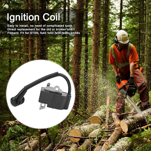 Tændspoleskift Højtydende Tilbehør Passer til STIHL FS40 FS50 FS56 FS56c KM56c