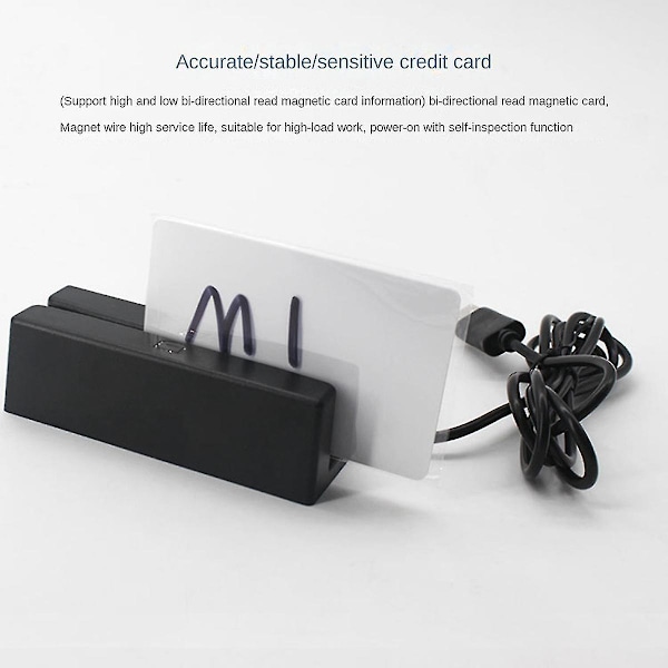 Msr90 Usb Magnetremskortläsare Kortläsare Stripe 3 Spår Mini Swiper Kompatibel med