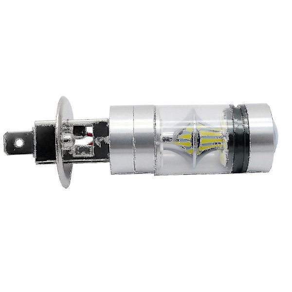 2x H1 100W Bil LED Hovedlys Pærer Tåkelys Super Lys Hvit Lys Universal