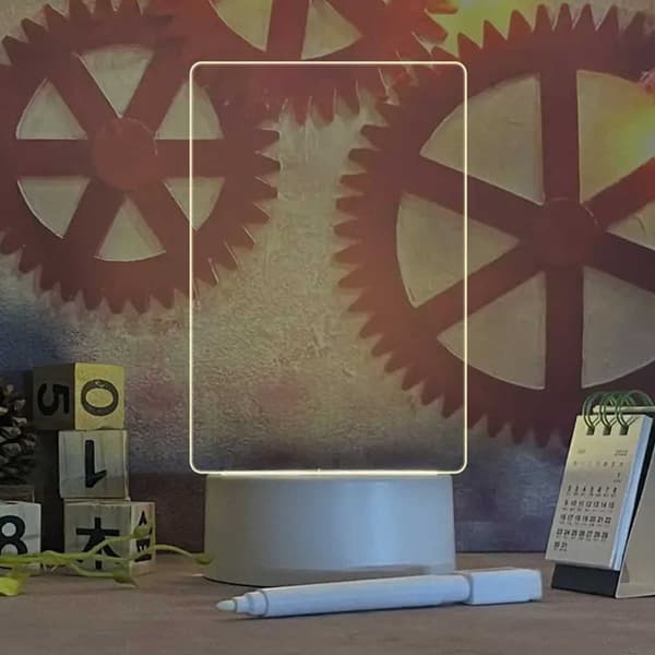 LED Notattavle Bordlampe med Penn