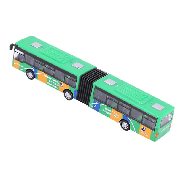 Leksaksbuss för barn, modellfordon, liten baby-dra tillbaka leksak, grön