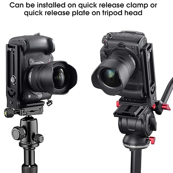 DSLR-kameran L-kiinnike pysty- ja vaakasuuntaiseen vaihtoon, jalustan pikakiinnityslevy