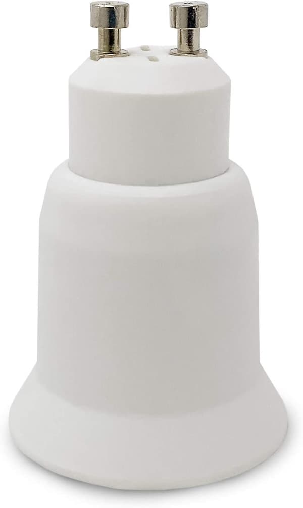 Pakke Lampefod Adapter Hvid Gu10 Til E27 Sokkel Adapter Til Lavenergi Halogen LED Pære