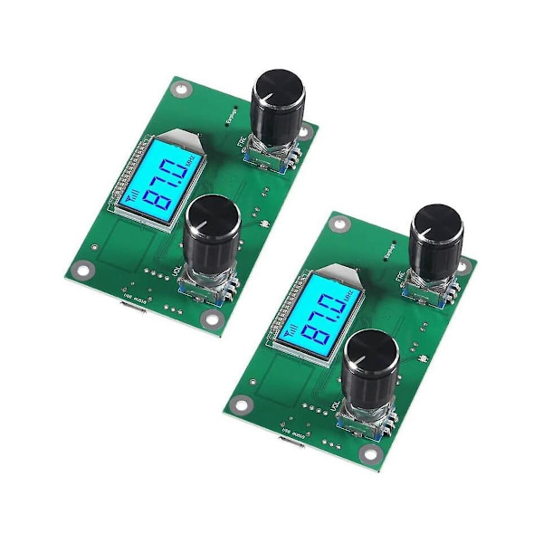 2 st Digital Fm-mottagarmodul, Radiomottagarmodul Digital Stereo Board Lcd-display Dsp Pll