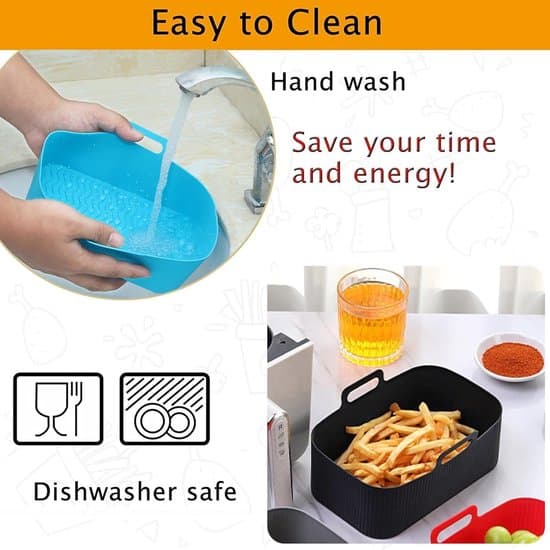 Silicone Molds for Ninja Dual Chamber Air Fryer - Black - 2-Pack
