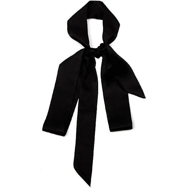Enfärgad halsduk slips, dam elegant lång smal halsduk slips midjebälte, 3 st flerfärgad