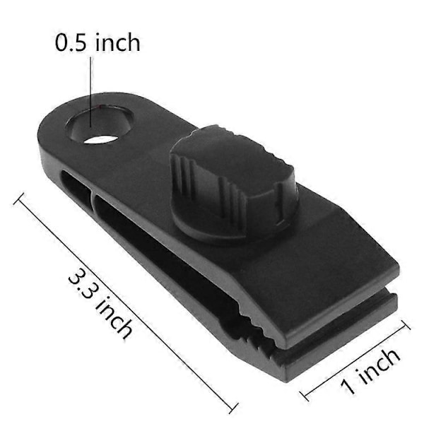 6 st Presenningsklämmor, Krokodilmun Tältklämmor Kraftiga Lås Grepp Klämmor Plast Markisklämma Set Omedelbar Klämma Tälttillbehör för Camping, Presenningar, Ca