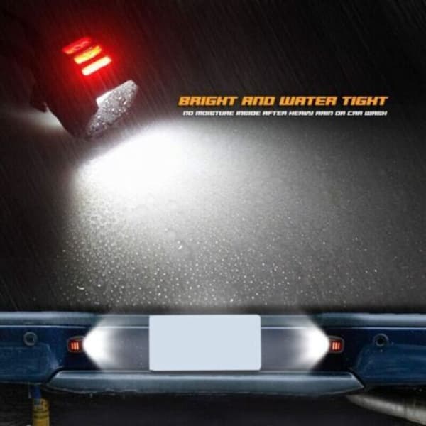 Set med 2 röda LED-registreringsskyltslampor för Navara D40