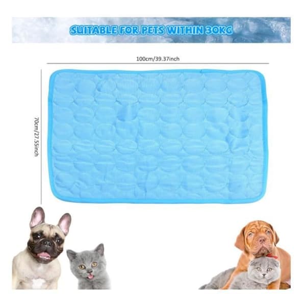 Kølemåtte - 100 x 70 cm - Stor - Selvkølende materiale - Til hunde og katte