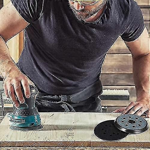 2 Stykker 125mm 8 Hull Borrelås Orbital Sander Pad Erstatning Slipepute