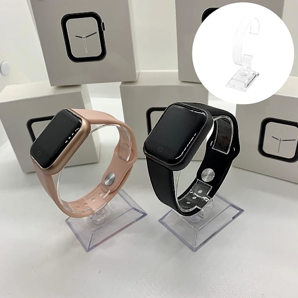 4 st genomskinliga klockställ i plast, C-typ skyltfönster klocka smycken armband armband displayställ ställ för hem- eller butiksanvändning