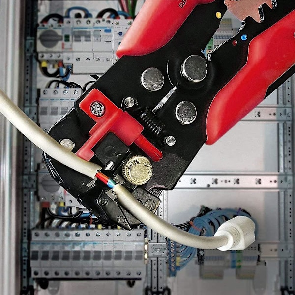 Trådavbitare, Automatisk trådavbitare, Avbitning, Klippning, Krympning 3 i 1, Röd