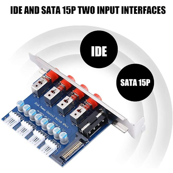 HDD Strömbrytare Hårddiskväljare SATA Drive Switcher för Stationär PC Dator