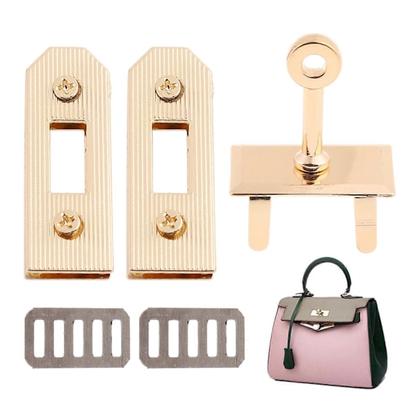 Metallås Vridlås Twist Lock DIY Läder Crossbody Handväska Axelväska Spännen 2025th