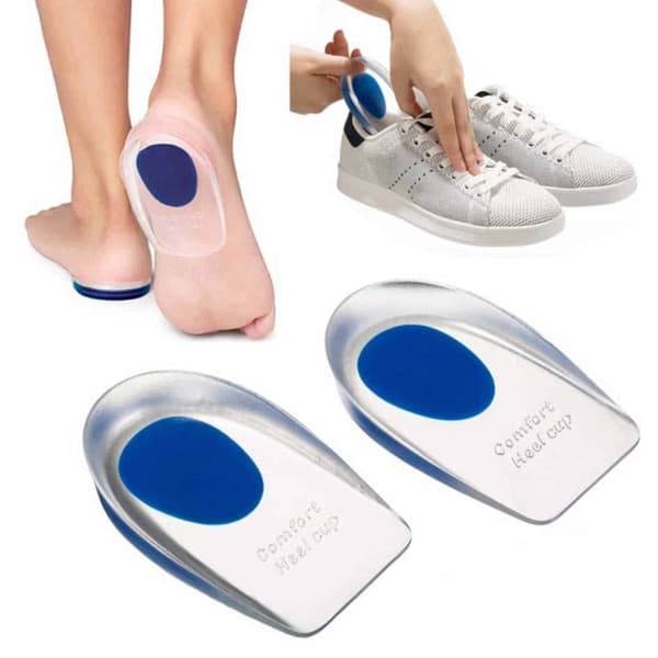 Heel Inserts / Shoe Inserts in Silicone – 2-pack for Men's Shoes
