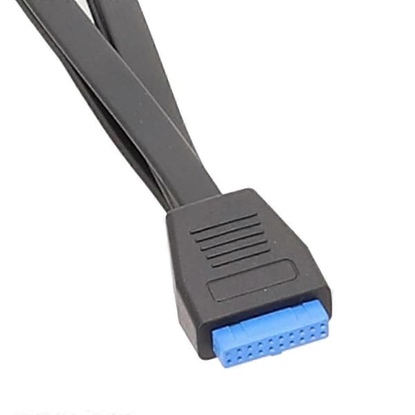 USB 3.0 19-Pin Header 1 til 2 Splitter Bundkort Kabel Ingen Rod Mere 20CM
