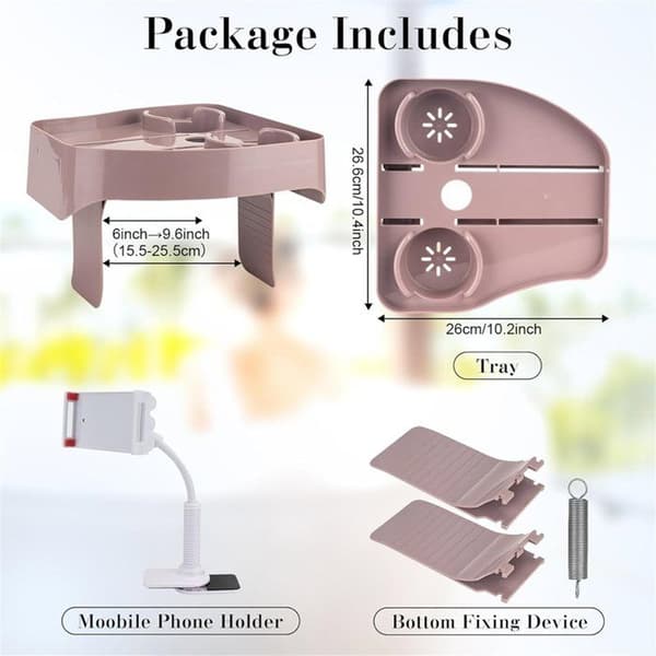 Bordplate for spa med justerbar telefonholder, tilbehør til oppblåsbart spa med 2 koppholdere