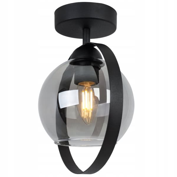 MODERNE LOFTLAMPE RINGGRAFIT af GLAS
