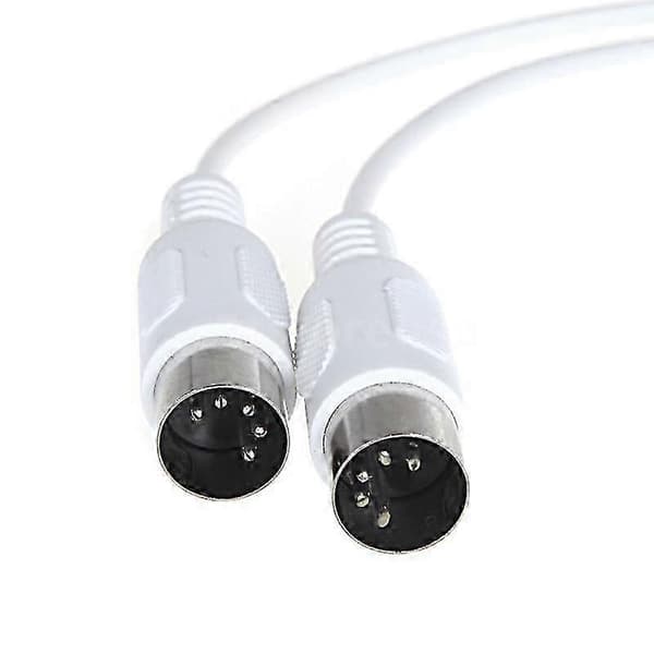 5 Pin Midi Din Kabel Hann Til Hann / 3m Hvit