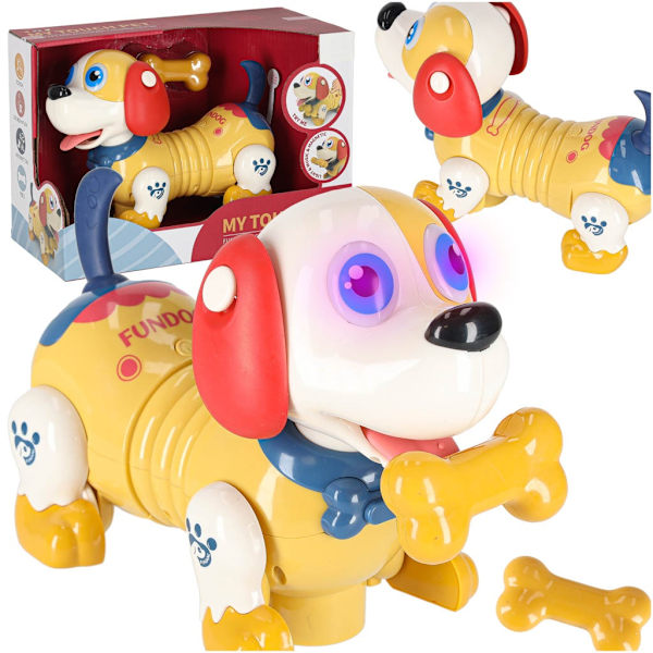 Interactive dog with bone and sound