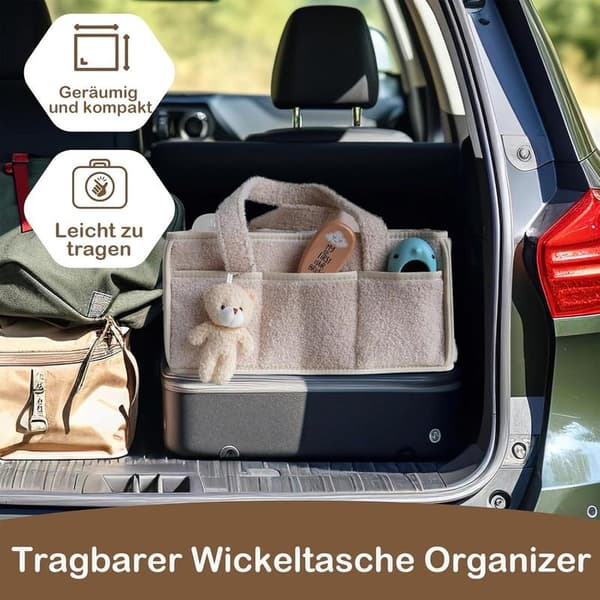 Diaper Storage Box Plush Diaper Caddy Diaper Bag Diaper Caddy Bear Shaped Diaper Storage Box Changing Table Storage Box, Multifunctional
