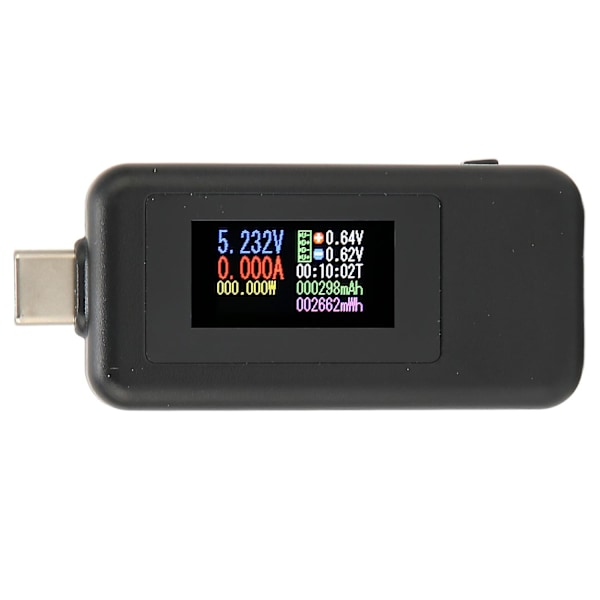 USB-testare Realtidsdetektering IPS HD-skärm Hög Noggrannhet Ström Avstängning Lagring USB Spänningsmätare-YM
