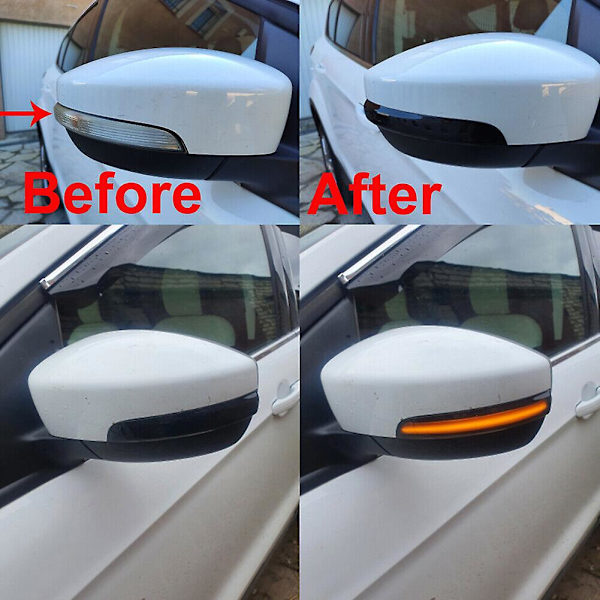 1 par LED dynamisk blinkers sidobackspegel blinkande ljus för Ford Kuga Escape EcoSport 2013-2018 C-Max Focus CJ5413B383AB