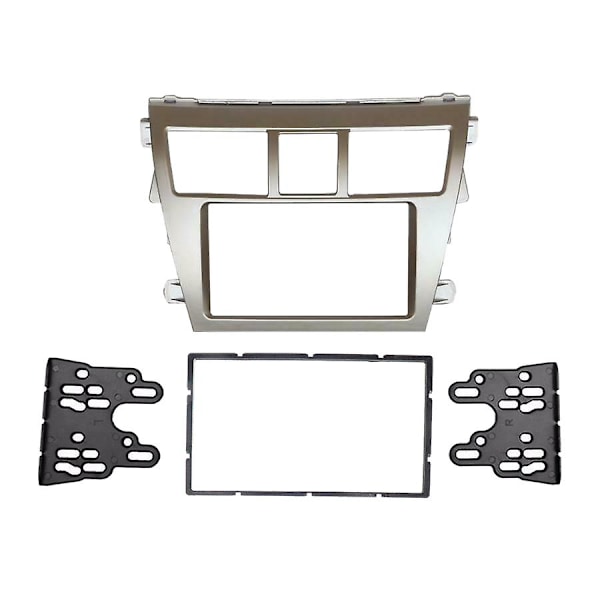 2 Din Bilstereo Radio DVD-spelare Ram Fascia Panel Trim För Toyota Vios 2007-2012, Belta 2005-200