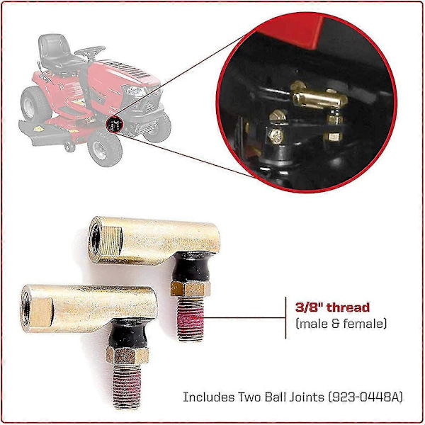 2 stk. Tie Rod Ends Kugleleje til Cub Cadet 723-0448 1120917 923-0448A Højre Kugleleje MTD A