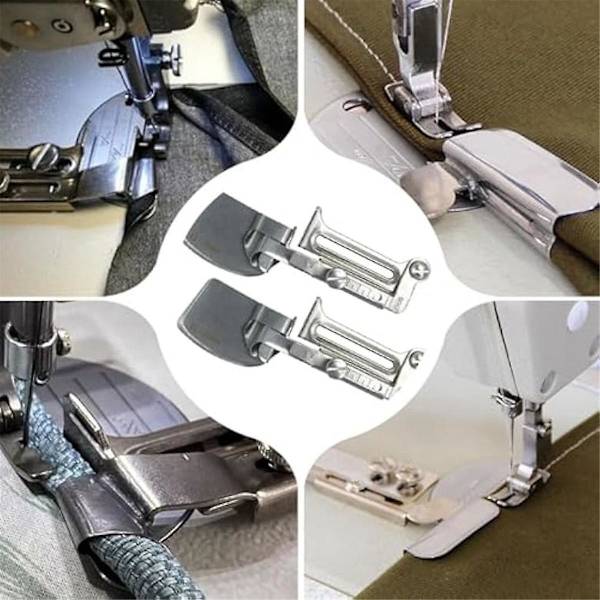Justerbar Syning Rullede Hemsøm Fod, 2 stk 15-25mm Justerbar Universal Syning Rullede Hemsøm Fod Se