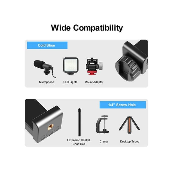 Tablet Computer Koldstart Tablet Klips Multifunktionel Bærbar Klemmeområde 16-24cm Tablet Klips
