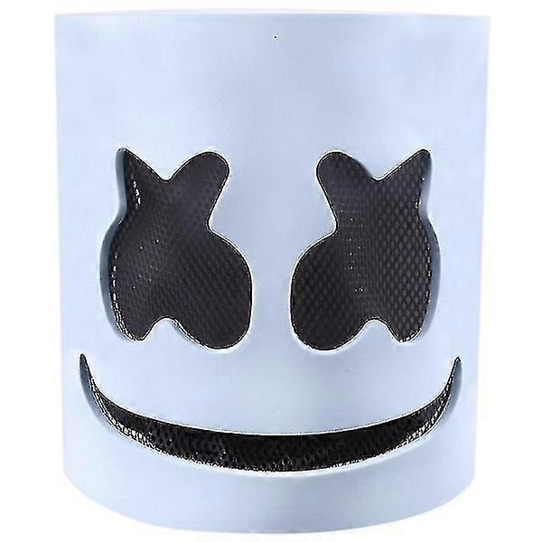 Marshmallow DJ Mask Hjälm Musikfestival Halloween Party Kostymer Cosplay Helhuvud Mask Hjälm För Vuxna & Barn 2024THO