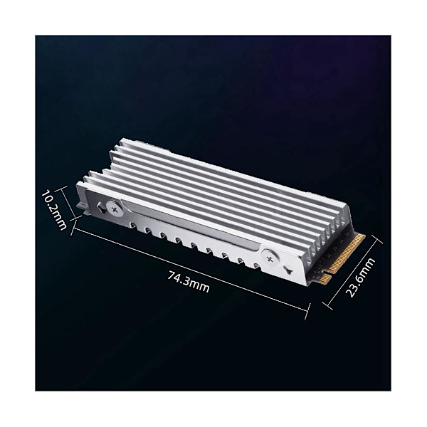 M.2 2280 NVMe Kylare M.2 SSD Kylare Kylplatta Aluminium Spridning med Termisk Pad för M2 22