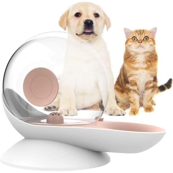 Elektrisk-fri Kattevandfontæne, Automatisk Gravitationsfoderautomat, Vandskålsdispenser til Hunde og Katte - Pink