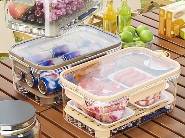 Food containers with cooling insert - For storage in fridge or freezer