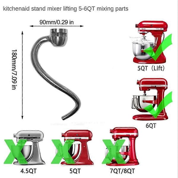 Ersättningstillbehör för KitchenAid-mixer för KitchenAid 5-6QT