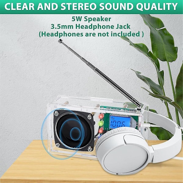 FM-radiosetti, hitsausprojektiradio LED-taskulampulla, DIY-radiosetti oppimiseen ja opettamiseen STEM E