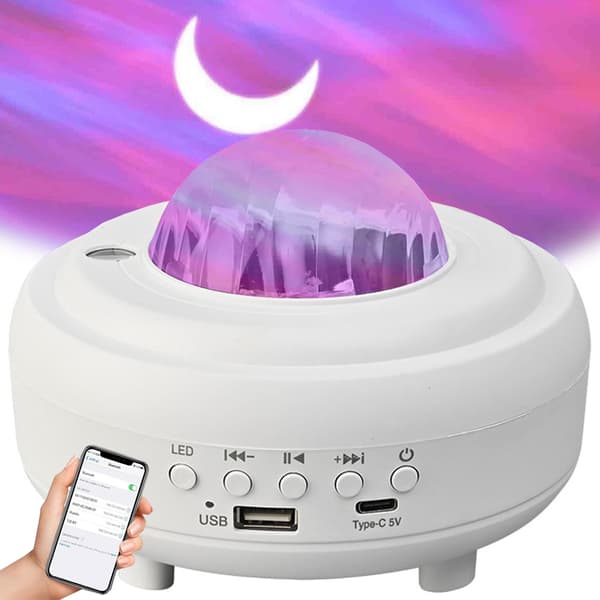 LED night light star projector aurora sky projector bluetooth speaker