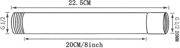 Duschförlängningsstång Rostfritt Stål Duschlyft Slangförlängningsstång Förlängningsstång 300mm (g1/2)
